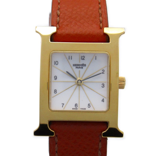 【通販正規品】HERMES(エルメス) 腕時計 Hウォッチ HH1.201 レディース □A オレンジ Hウォッチ