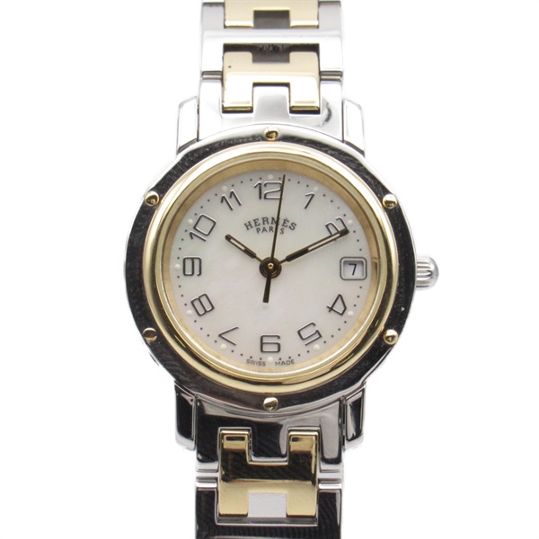 販売安いHERMES クリッパー　ナクレ　CL4.210 ピンクシェル 時計