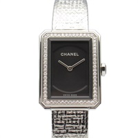 シャネル ボーイフレンド ツイード ダイヤベゼル 腕時計 時計 レディース H4877