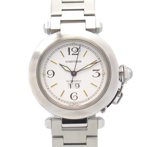 【中古】 カルティエ(CARTIER) カルティエ パシャC ビッグデイト 腕時計 時計 メンズ レディース W31044M7 ケースサイズ直径約35mm(リューズ除く)腕周り:約19cmベルト幅:約18mm