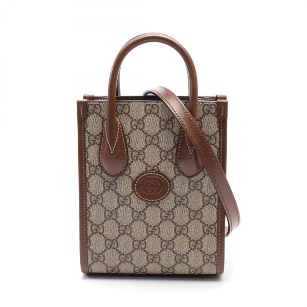 グッチ(GUCCI)グッチ インターロッキングG付き ミニトートバッグ GGスプリーム ハンドバッグ バッグ レディース  671623｜2101218001334｜【公式】新品中古どちらもブランドの通販ならブランドオフ・オンラインストア| BRAND OFF Online  Store