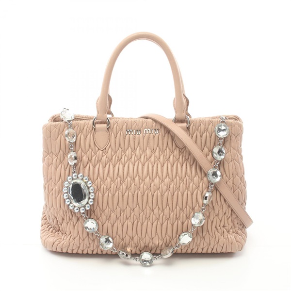 ミュウ ミュウ(Miu Miu)ミュウ ミュウ NAPPA CRYSTAL マテラッセ ハンドバッグ バッグ レディース  5BA958｜2101218079685｜【公式】新品中古どちらもブランドの通販ならブランドオフ・オンラインストア| BRAND OFF Online  Store