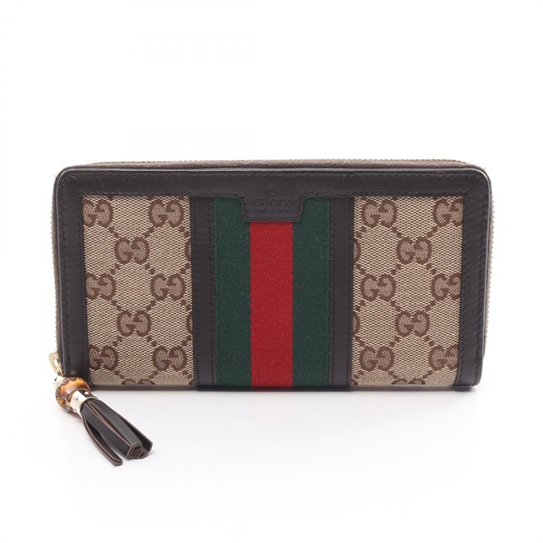 グッチ(GUCCI)グッチ GGキャンバス バンブー シェリーライン ラウンド長財布 財布 レディース  353651｜2101218144383｜【公式】新品中古どちらもブランドの通販ならブランドオフ・オンラインストア| BRAND OFF Online  Store