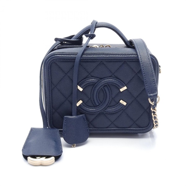 【中古】 シャネル(CHANEL) シャネル CCフィリグリー マトラッセ ミニ ヴァニティ ショルダーバッグ バッグ レディース W約16cm X H約12cm X D約7cmハンドルの長さ:約12cmショルダーの長さ 約cm -130cm