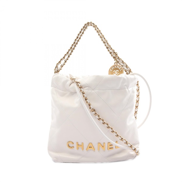 シャネル CHANEL 22 ミニ レースパッチワーク ショルダーバッグ バッグ レディース AS3980