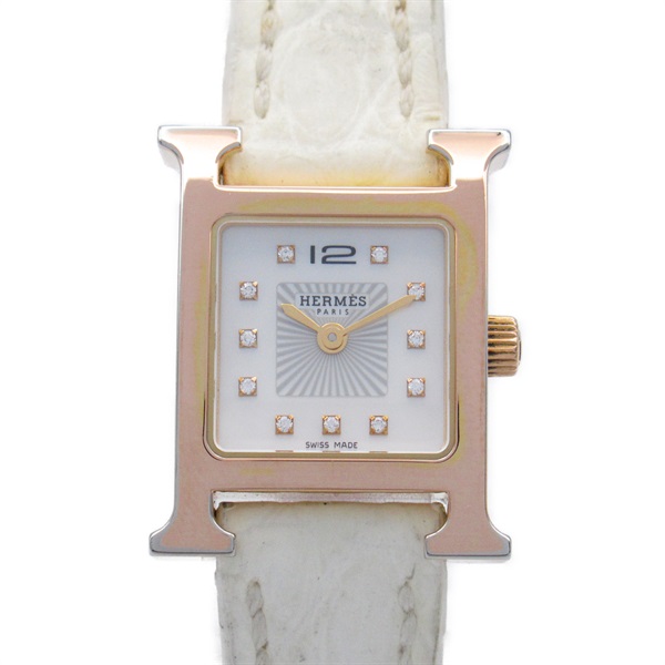 エルメス(HERMES)エルメス Hウォッチ ミニ 11Pダイヤ 腕時計 時計 