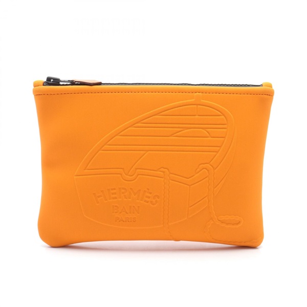 HERMES 憎き エルメス ネオバンMM ポーチ オレンジ H103312M 03 レディース【中古】【美品】