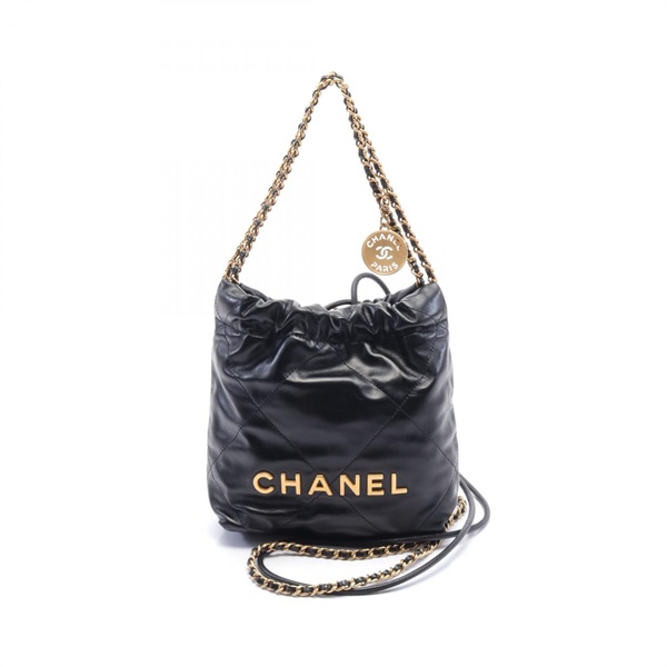 シャネル CHANEL 22 ミニ レースパッチワーク ショルダーバッグ バッグ レディース AS3980