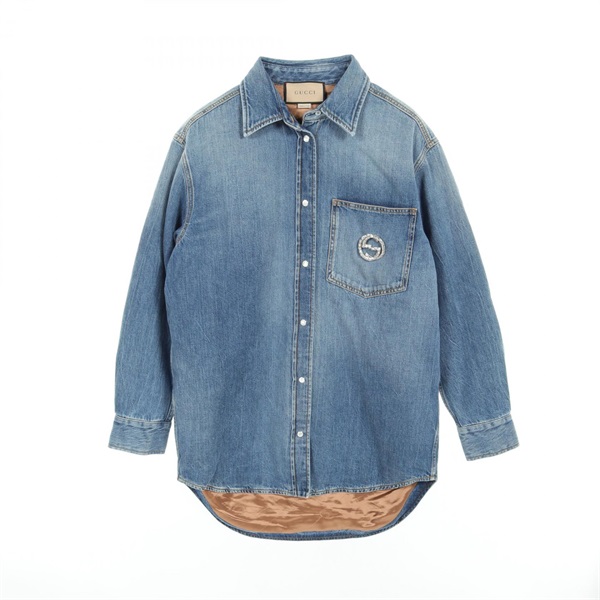 グッチ(GUCCI)グッチ WASHED ORGANIC DENIM SHIRT デニムジャケット 衣料品 アウター レディース  772882XDCT94447｜2120100003423｜【公式】新品中古どちらもブランドの通販ならブランドオフ・オンラインストア| BRAND  OFF Online Store