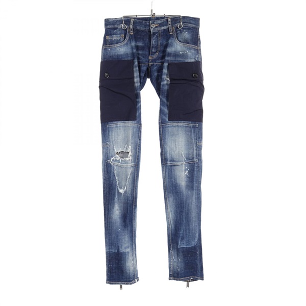 ディースクエアード Biker straight leg sharpei jean デニムパンツ 衣料品  ボトムス メンズ