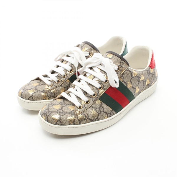 グッチ(GUCCI)グッチ エース GGスプリーム ビー スニーカー 靴  メンズ｜2120700139485｜【公式】新品中古どちらもブランドの通販ならブランドオフ・オンラインストア| BRAND OFF Online  Store