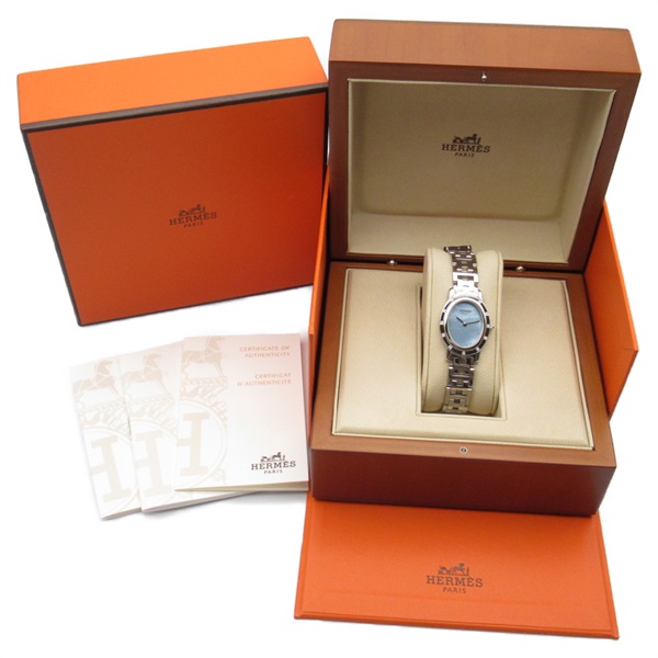 エルメス(HERMES)エルメス クリッパーオーバル 12Pダイヤ 腕時計 時計 