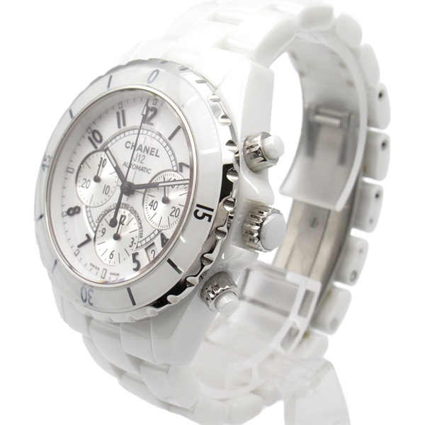 高級素材使用ブランド シャネル CHANEL J12 クロノグラフ H1008 ホワイト 腕時計 メンズ 中古 J12 -  www.comunicandosalud.com