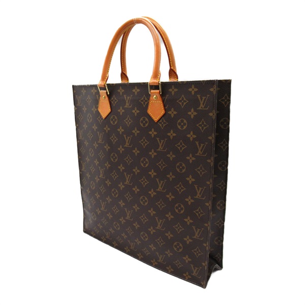 LOUIS VUITTON◇トートバッグ[仕入]/レザー/BRW/総柄/サック・プラ