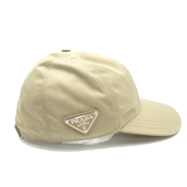 PRADA プラダ/ 収納袋付き キャップ 帽子 カーキ ロゴ Mサイズツバの長さ約7cm