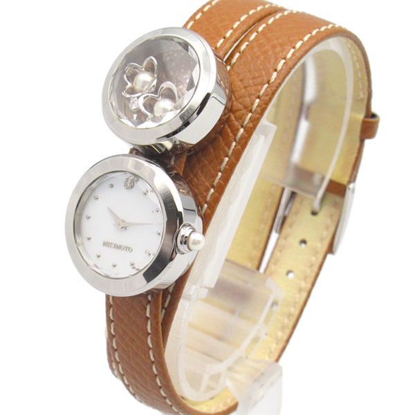 【中古】 ミキモト(MIKIMOTO) ミキモト 時計 腕時計 時計 レディース ケースサイズ直径約20.5mm(リューズ除く)腕周り:約17cmベルト幅:約9.5mm