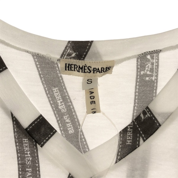 エルメス(HERMES)エルメス Tシャツ リボン柄 半袖Tシャツ 衣料品 