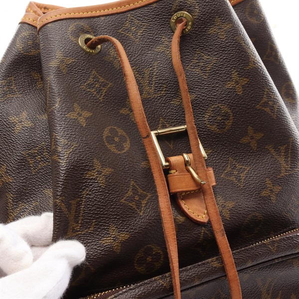 ルイヴィトン LOUIS VUITTON モンスリGM モノグラム バックパック リュックサック 惜しい PVC レザー ブラウン M51135【