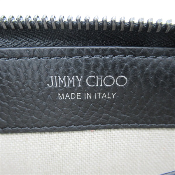 ジミーチュウ(JIMMY CHOO)ジミーチュウ スタッズ付ラウンド長財布